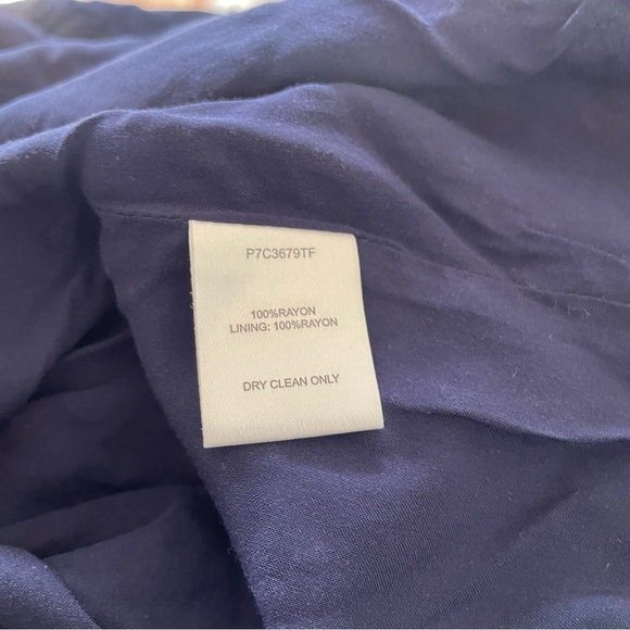 Parker Blue Multi Cotton Floral Paisley Embroidered Tie Strap Jillian Blouse EUC - Picture 7 of 9